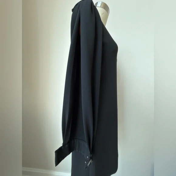 Vintage Elie Tahari Black Long Sleeve Dress with Embellished Cuffs Size 4 - Picture 8 of 17